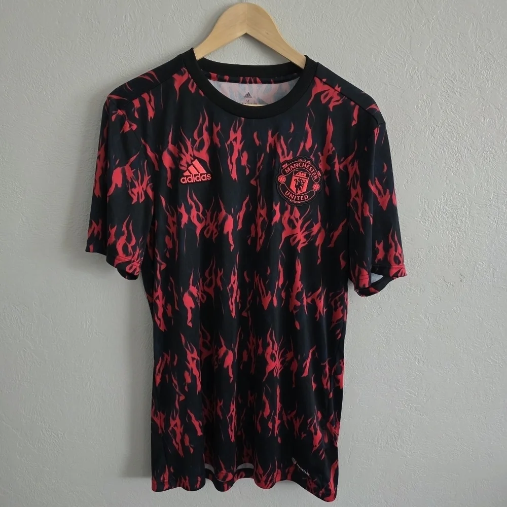 Adidas Mens Manchester United Training Jersey Football Soccer Shirt Size Med
